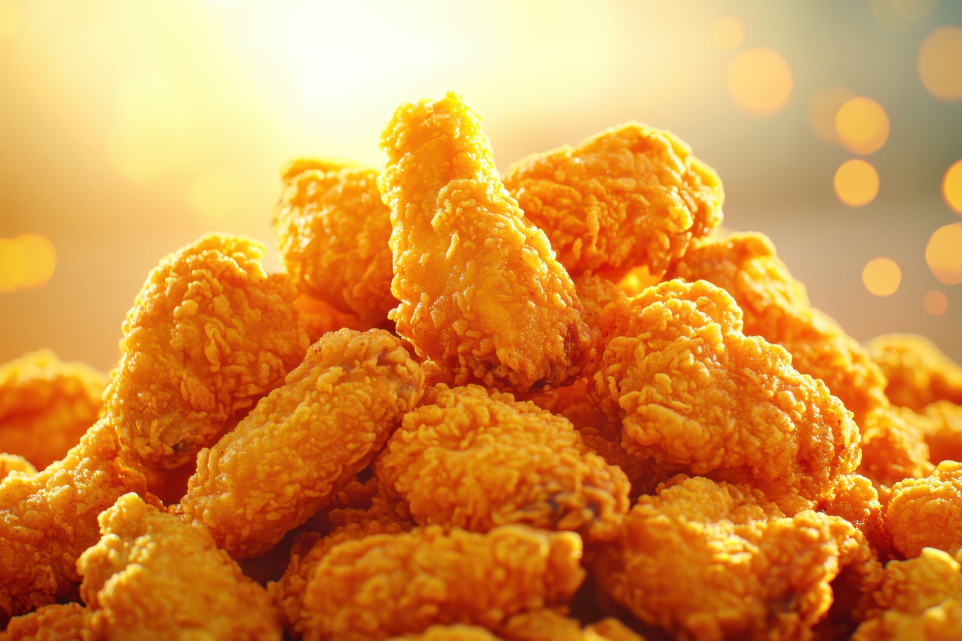 Crispy Fried Chicken Close Up Photograph